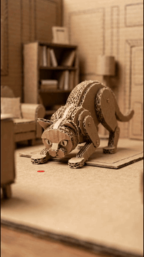 AI generated video: Single continuous macro tracking shot, 12fps stop-motion papercraft comedy…