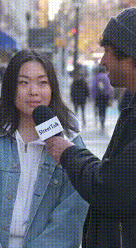 AI generated video: Street interview asking people if they knew they were AI. They act shocked when…