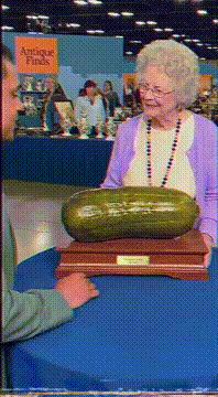 AI generated video: Mama would be tickled pink by this pickle. Remix change pickle to...